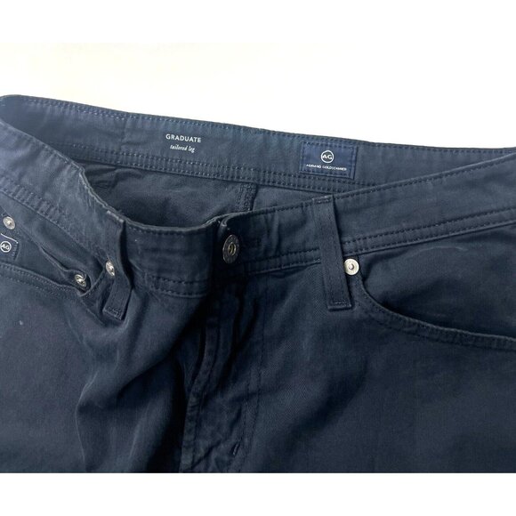 Adriano Goldschmied Graduate Tailor Fit Black Flat Front Men's 30X32 Nice - Picture 4 of 10